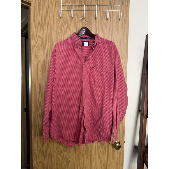 Wrangler Classic Men's XL Long Sleeve Button Down Red - Picture 1 of 4
